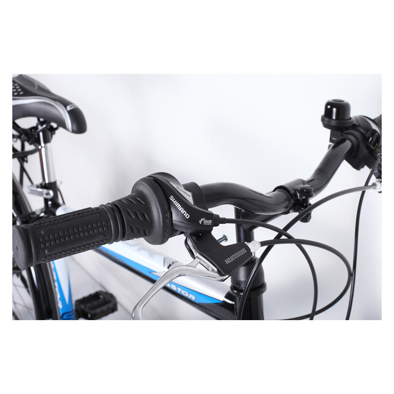 24 Zoll Citybike mit StVZO Zubehör und 21 Gang Shimano Schaltung TMA Schwarz
