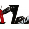 26 Zoll Mountainbike mit Vollfederung, StVZO Zubehör und Shimano Kettenschaltung Schwarz-Rot