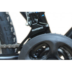24 Zoll Mountainbike mit StVZO Zubehör und Shimano Kettenschaltung Schwarz